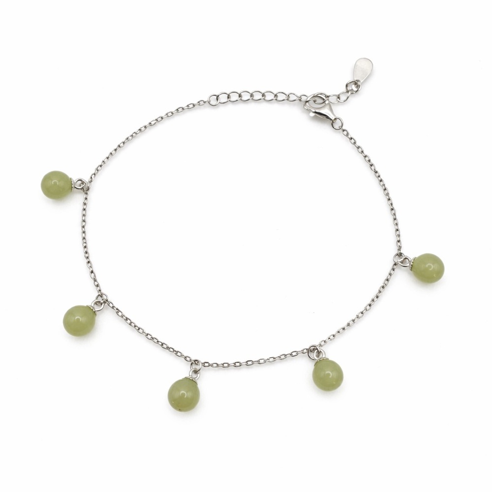 S925 Jade Dangle Bracelet